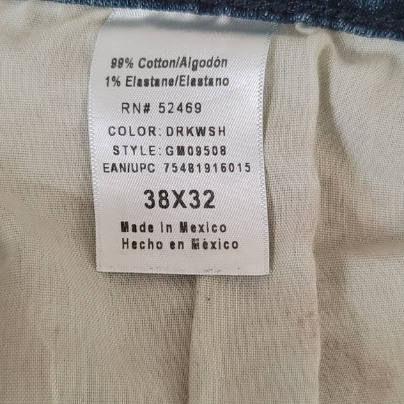 G George Jeans Mens Size 38 x 32 Athletic Distressed Denim Stretch Medium Wash - Picture 12 of 16